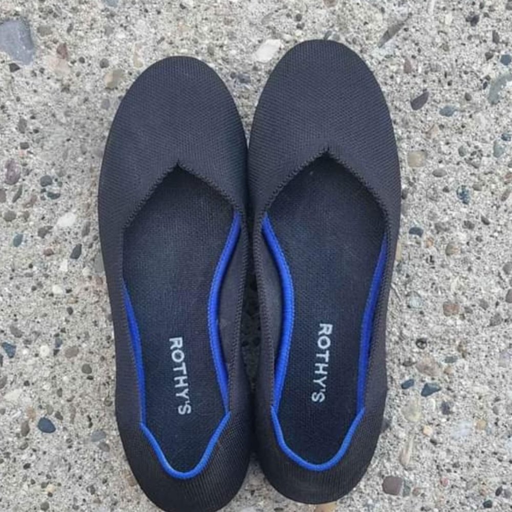 Rothy's The Flat in Black. Size 10